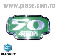 Sigla scris "50 4 TEMPI" originala Vespa ET4 4T AC 50cc - culoare: verde